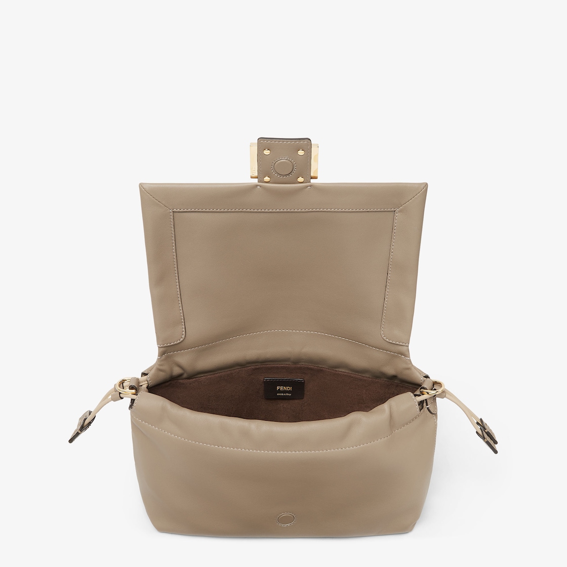 FENDI Mamma Baguette Medium Dove gray nappa leather bag - Image 2